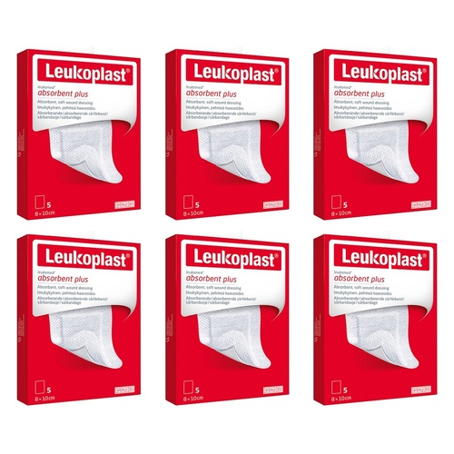 Leuko Leukomed Sterile Post-Op Wound Dressing 8cm x 10cm 5 Pack Bundle of 6