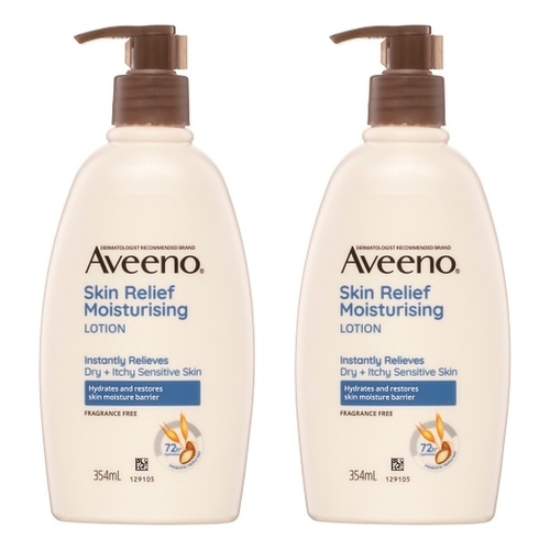 Aveeno Skin Relief Moisturising Body Lotion 354mL Pack of 2
