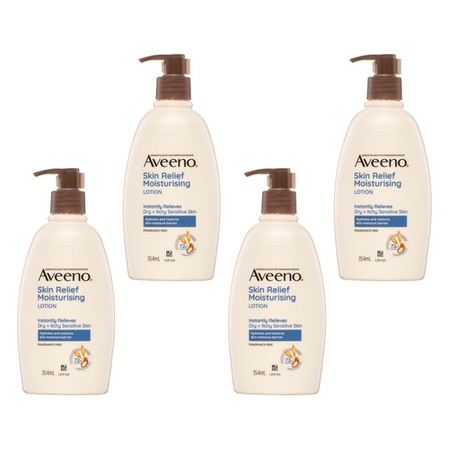 Aveeno Skin Relief Moisturising Body Lotion 354mL Pack of 4