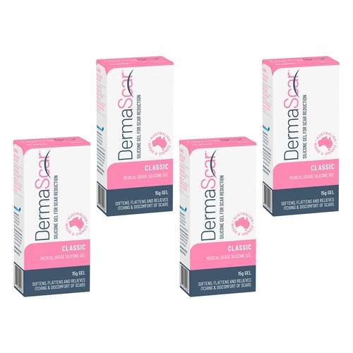 DermaScar Classic Gel 15g Pack of 4