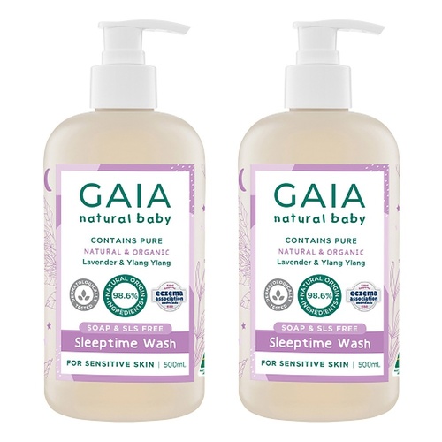 GAIA Natural Baby Sleeptime Wash 500mL Pack of 2