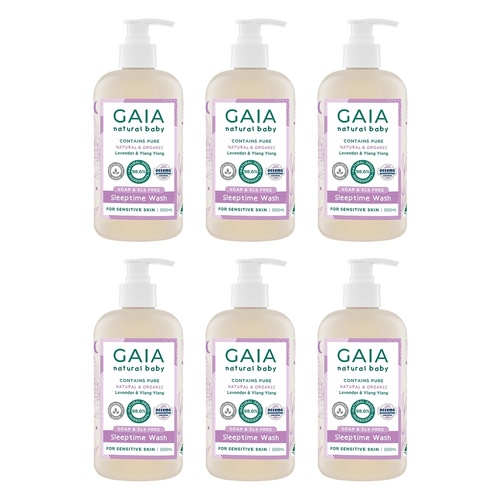 GAIA Natural Baby Sleeptime Wash 500mL Pack of 6