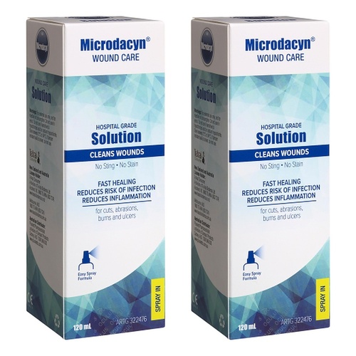Plunketts Microdacyn Wound Care Solution 120mL Pack of 2