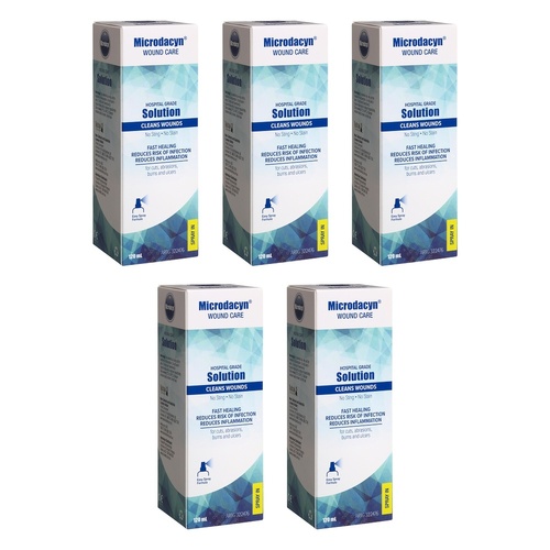 Plunketts Microdacyn Wound Care Solution 120mL Pack of 5