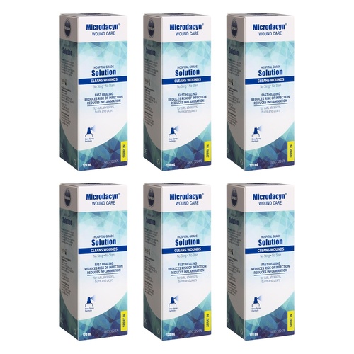Plunketts Microdacyn Wound Care Solution 120mL Pack of 6