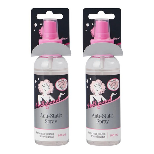 Hollywood Fashion Secrets Anti Static Spray 100ml Clothing Spray Pack of 2