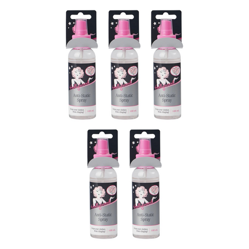 Hollywood Fashion Secrets Anti Static Spray 100ml Clothing Spray Pack of 5