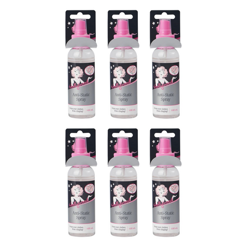 Hollywood Fashion Secrets Anti Static Spray 100ml Clothing Spray Pack of 6