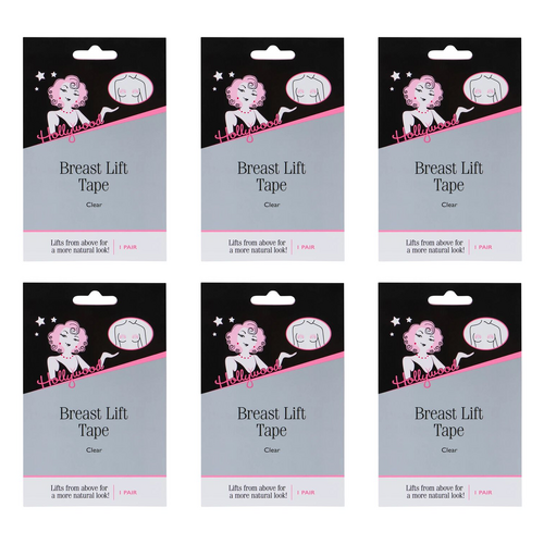 Hollywood Fashion Secrets Breast Lift Tape Clear 1 Pair Invisible Support Pack of 6