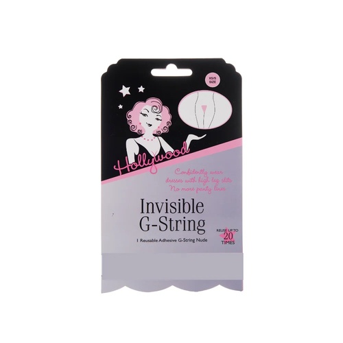 Hollywood Fashion Secrets Invisible G String Reusable Nude No VPL XS/S