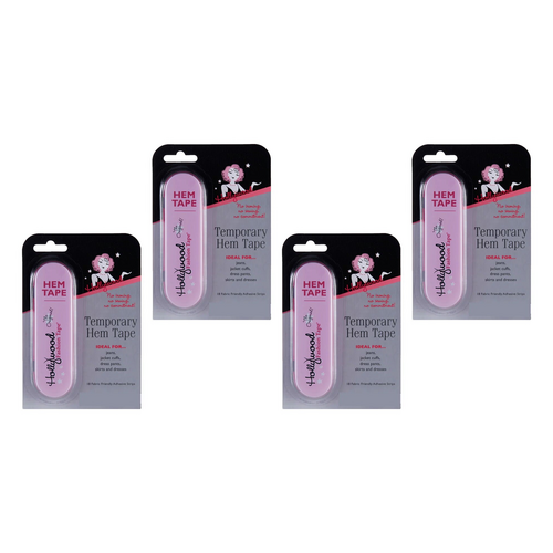 Hollywood Fashion Secrets Temporary Hem Tape 18 Strips No Sew Pack of 4