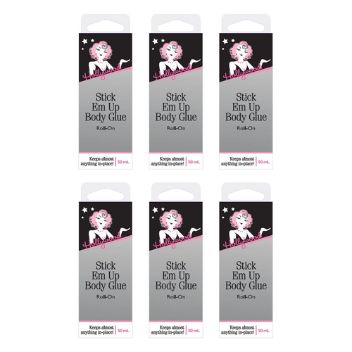 Hollywood Fashion Secrets Stick Em Up Body Glue Roll On 50ml Pack of 6