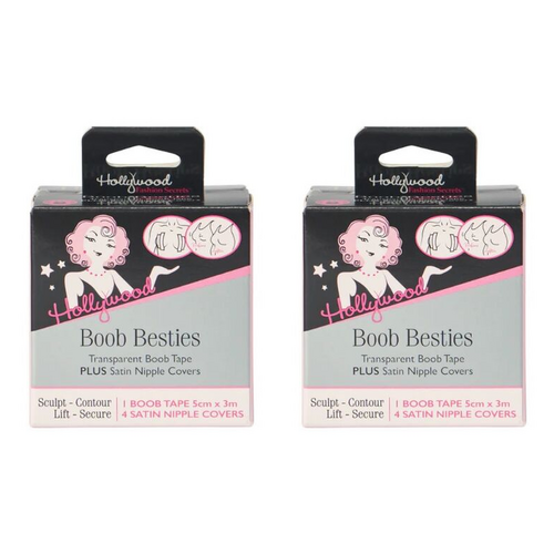 Hollywood Fashion Secrets Boob Besties Breast Tape Nipple Covers Set Pack of 2