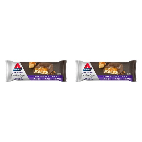 Atkins Endulge Caramel Nut Chew Bar 34g x 15 Bundle of 2