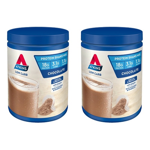 Atkins Low Carb Shake Mix Chocolate 330g x 2 Bundle of 2