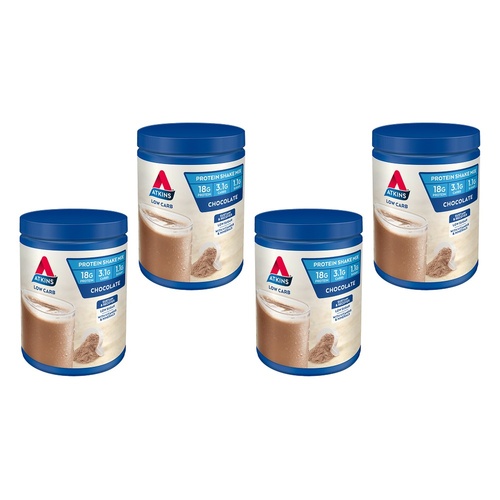 Atkins Low Carb Shake Mix Chocolate 330g x 2 Bundle of 4