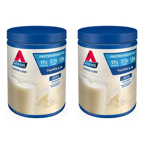 Atkins Low Carb Shake Mix Vanilla 310g x 2 Bundle of 2