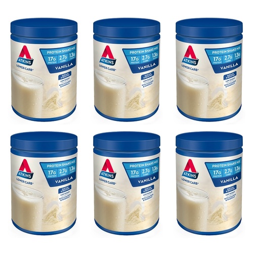 Atkins Low Carb Shake Mix Vanilla 310g x 2 Bundle of 6