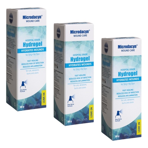 Plunketts Microdacyn Wound Care Hydrogel 60g Pack of 3