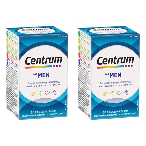 Centrum for Men 60 Tablets Pack of 2