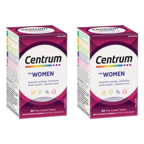 Centrum for Women Multivitamin 60 Tablets Pack of 2