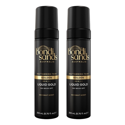 Bondi Sands Liquid Gold Self Tanning Foam Golden 200mL Pack of 2