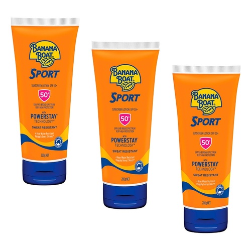 Banana Boat Sport Sunscreen SPF50+ 200g Pack of 3