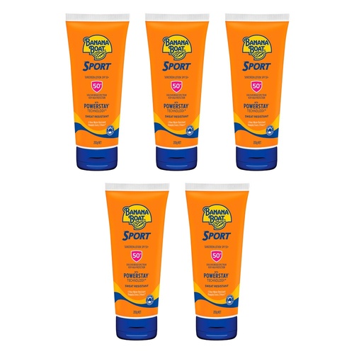 Banana Boat Sport Sunscreen SPF50+ 200g Pack of 5