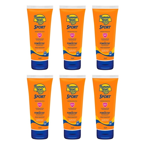 Banana Boat Sport Sunscreen SPF50+ 200g Pack of 6