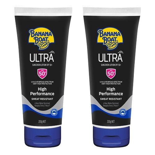 Banana Boat Ultra Sunscreen Lotion SPF50+ 200g Pack of 2
