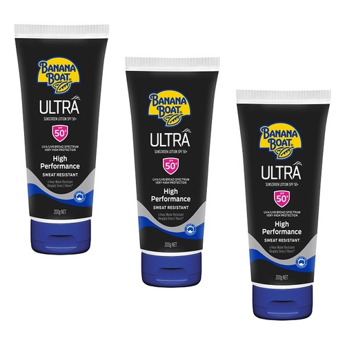 Banana Boat Ultra Sunscreen Lotion SPF50+ 200g Pack of 3