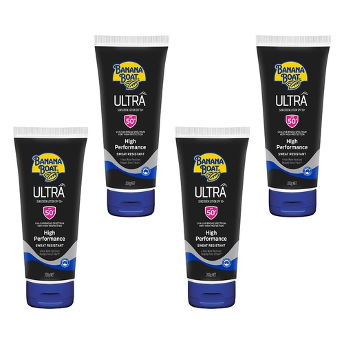 Banana Boat Ultra Sunscreen Lotion SPF50+ 200g Pack of 4