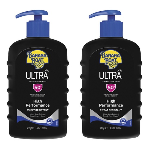 Banana Boat Ultra Sunscreen SPF50+ 400g Pack of 2