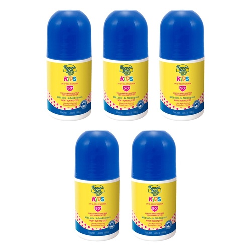 Banana Boat Kids Roll-On SPF 50+ 75mL Pack of 5