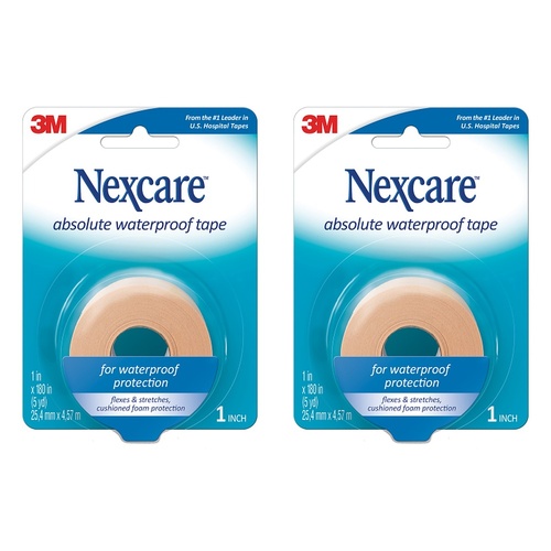 Nexcare Absolute Waterproof First Aid Tape 4.5 Metres Pack of 2