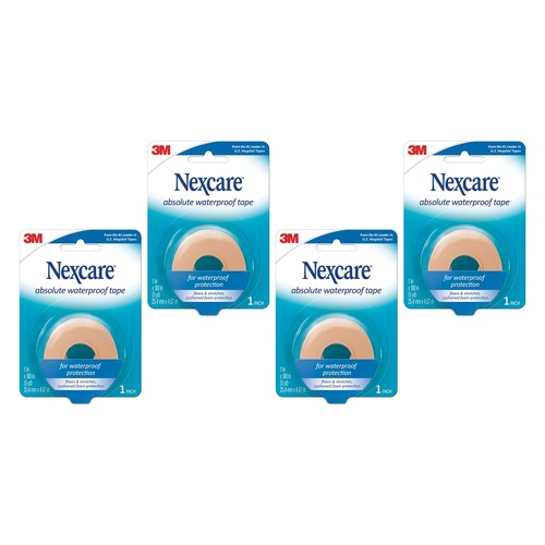 Nexcare Absolute Waterproof First Aid Tape 4.5 Metres Pack of 4