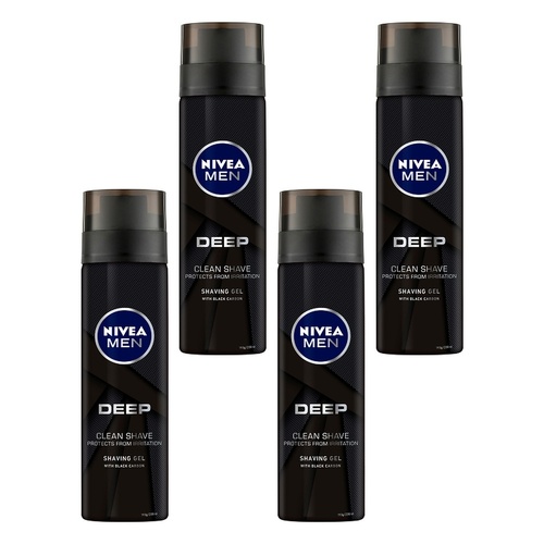 NIVEA Men Deep Shaving Gel 200mL Pack of 4