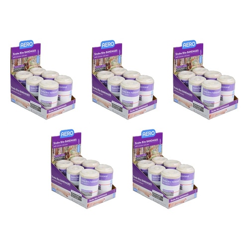 AERO Snake Bite Bandage 10cm x 10.5m x 6 Bundle of 5
