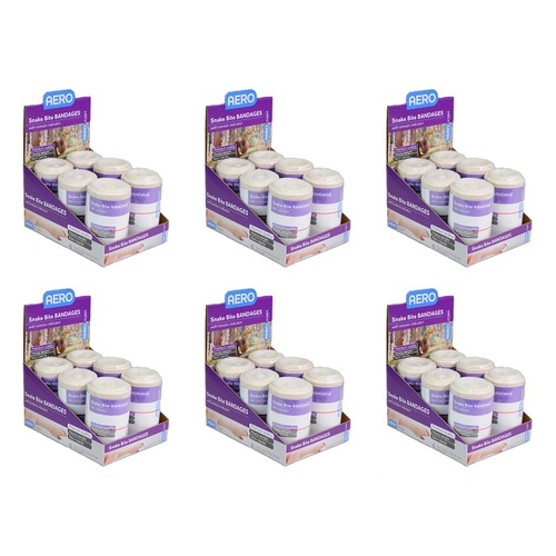 AERO Snake Bite Bandage 10cm x 10.5m x 6 Bundle of 6