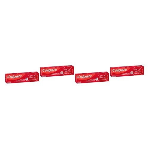 Colgate Optic White Stain Fighter Toothpaste Everyday Mint 140g Pack of 4