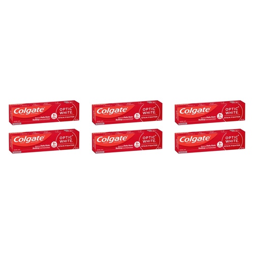 Colgate Optic White Stain Fighter Toothpaste Everyday Mint 140g Pack of 6