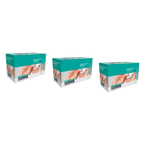 AERO Wash Saline 0.9% 15mL 60 Pack Bundle of 3