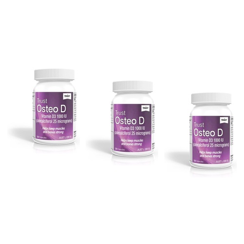 Trust Osteo D 1000IU Capsules 250 Pack Bundle of 3