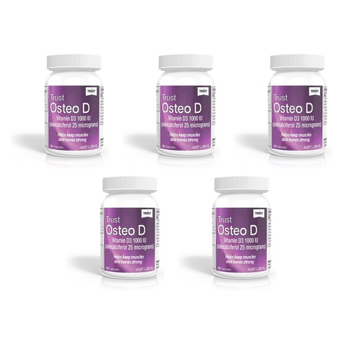 Trust Osteo D 1000IU Capsules 250 Pack Bundle of 5