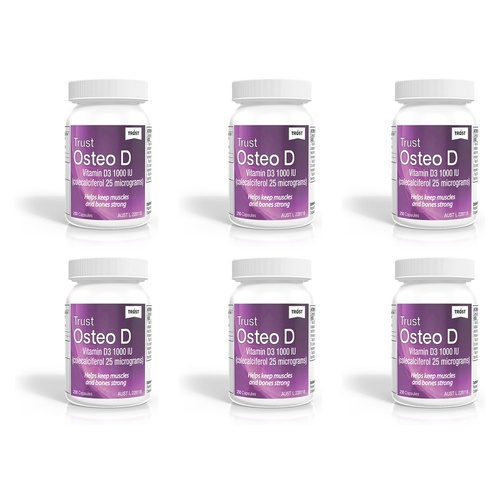 Trust Osteo D 1000IU Capsules 250 Pack Bundle of 6