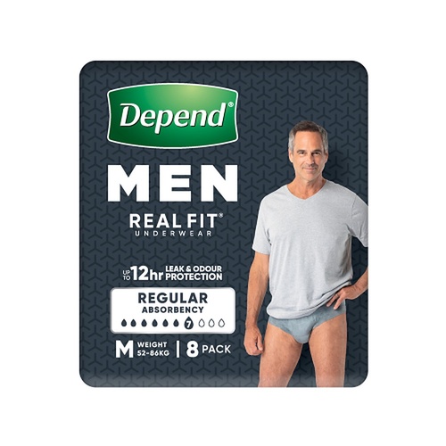 Depend Realfit Underwear for Men Medium 8 Pack x 4