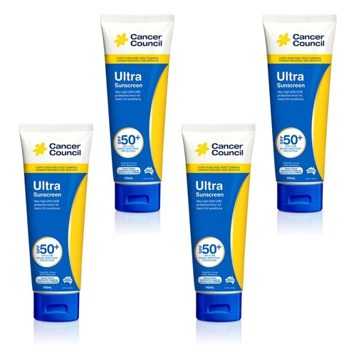 Cancer Council Ultra Sunscreen SPF 50+ 110mL Pack of 4