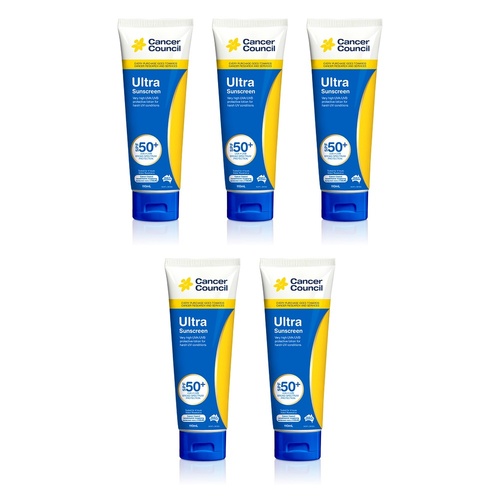 Cancer Council Ultra Sunscreen SPF 50+ 110mL Pack of 5