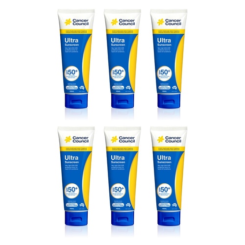 Cancer Council Ultra Sunscreen SPF 50+ 110mL Pack of 6