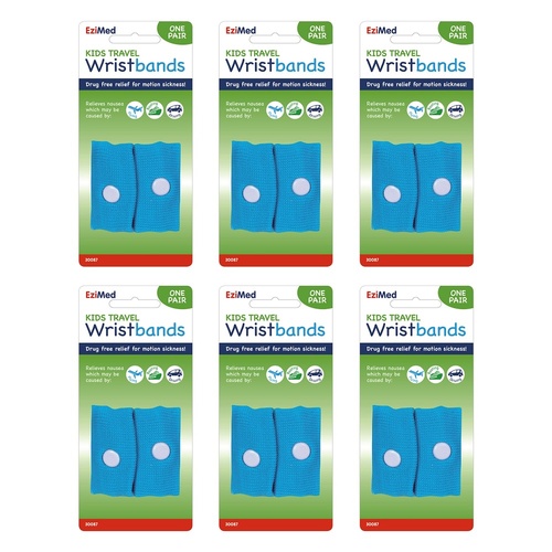EZI MED Kids Travel Wrist Bands Pack of 6